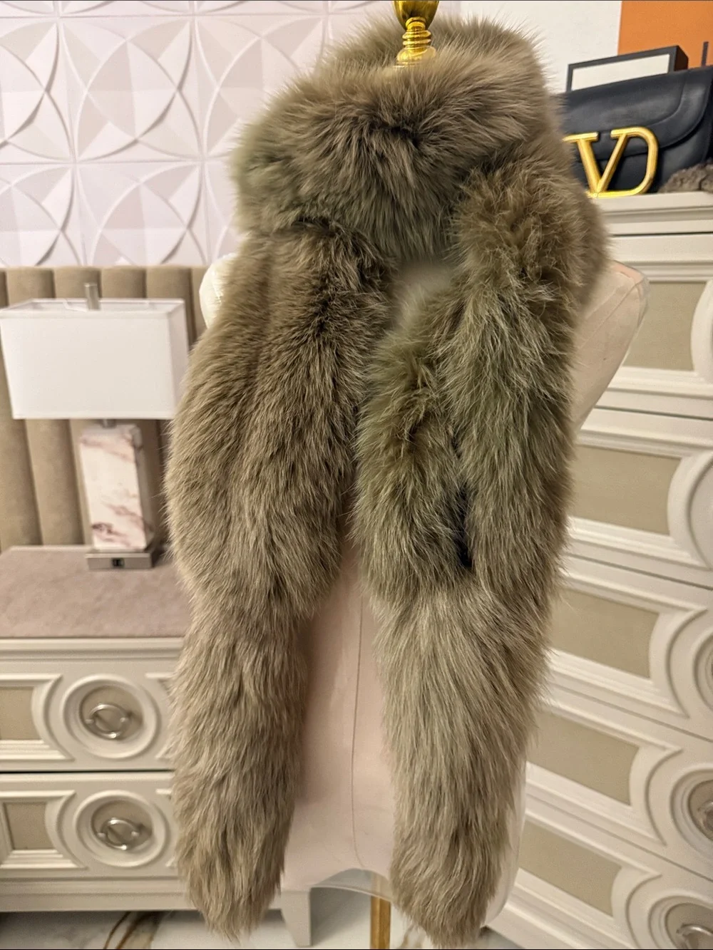 Real Fox fur long scarf